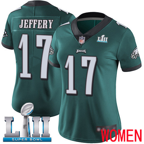 Women Philadelphia Eagles #17 Alshon Jeffery Midnight Green Team Color Vapor Untouchable NFL Jersey Limited->women nfl jersey->Women Jersey